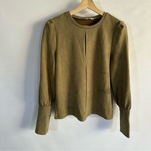 Walter Baker Khaki Long Sleeve Top